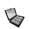 Ahşap El Boyaması Çift Renk 17x24 Cm Cam Kapak Pedli Set Takı  Standı