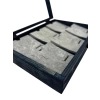 Ahşap El Boyaması Çift Renk 17x24 Cm Cam Kapak Pedli Set Takı  Standı