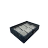 Ahşap El Boyaması Çift Renk 17x24 Cm Cam Kapak Pedli Set Takı  Standı