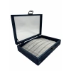 Ahşap El Boyaması Çift Renk 17x24 Cm Cam Kapak Bileklik Standı