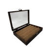 Ahşap El Boyaması Çift Renk 17x24 Cm Cam Kapak Küpe  Standı