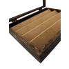 Ahşap El Boyaması Çift Renk 17x24 Cm Cam Kapak Küpe  Standı