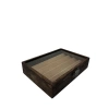 Ahşap El Boyaması Çift Renk 17x24 Cm Cam Kapak Küpe  Standı