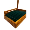 Ahşap El Boyaması Çift Renk 17x24 Cm Cam Kapak Bileklik Takı Standı