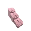 Süet Kumaş Pembe Renk Üçlü Takım Yüzük Sergileme