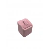 Terli Üretim Süet Kumaş Pembe Renk Tek Yüzük Sergileme Aksesuar