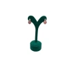 Süet Kumaş Yeşil Renk 12 Cm Küpe Sergileme Aksesuar