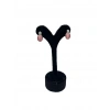Süet Kumaş Siyah Renk 12 Cm Küpe Sergileme Aksesuar