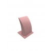 Süet Kumaş Pembe Renk Ayaklı 9/7 cm Küpe Sergileme Dekoru