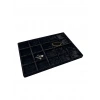 Üsküp Model Süet Kumaş Siyah Renkli 34/24 Cm 20 Bölmeli Takı Sergileme Tablası