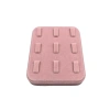 Süet Kumaş Pembe Renk 12/11 cm Çoklu Tırnaklı Yüzük Sergileme Aksesuar