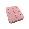 Süet Kumaş Pembe Renk 12/11 cm Çoklu Tırnaklı Yüzük Sergileme Aksesuar