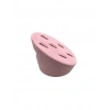 Süet Kumaş Pembe Renk Çoklu Tırnaklı Yüzük Sergileme Aksesuar