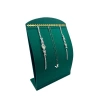 Süet Kumaş Yeşil Renk 34 Cm / 24 Cm Dik Bombeli Takı Standı