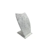 Dubai Model Süet Kumaş Gri Renk 12/8 Cm Kolye - Zincir Ayaklı Stand