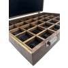 Ahşap El Boyaması Çift Renk 24x34 Cm Cam Kapak Çıtalı Yüzük Standı