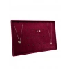 Süet Kumaş Bordo 34-24 Cm Ayaklı 18 Pedli Kolye Tabla Stand