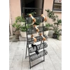 İthal Metal Ayaklı Siyah Renk 148/49 cm Beş Katlı Taç Standı