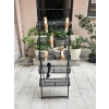 İthal Metal Ayaklı Siyah Renk 148/49 cm Beş Katlı Taç Standı