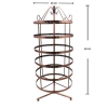 İthal Metal Dönen Yuvarlak Model Bakır Renk 46x16 Cm Küpe Standı