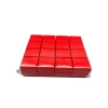 Karton Kırmızı Renk Süngerli 8/6 cm Üçlü Set Takı Kutusu