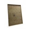 Dikine Süet Kumaş Kahve 34-24 Cm Ayaklı 20 Pedli Kolye Tabla Stand