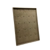 Dikine Süet Kumaş Kahve 34-24 Cm Ayaklı 20 Pedli Kolye Tabla Stand