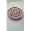 Silindir Model Süet Kumaş 20/20 cm Batırmalı Pembe Küpe-Piercing Tablası