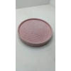 Silindir Model Süet Kumaş 20/20 cm Batırmalı Pembe Küpe-Piercing Tablası