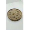 Silindir Model Süet Kumaş 20/20 cm Batırmalı Sütlü Kahve Küpe-Piercing Tablası