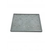 Süet Kumaş Gri 34-24 Cm Ayaklı 17 Pedli Kolye Tabla Stand