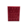 Süet Kumaş Bordo Renk 20/16 Cm Ayaklı Yüzük Sergileme Standı