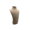 Süet Kumaş Elisia Manken Kahve Renk 25/12 Cm Kolye Gerdanlık Takı Sergileme Mankeni