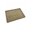 Süet Kumaş Kahve 34-24 Cm Ayaklı 17 Pedli Kolye Tabla Stand