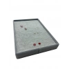 Süet Kumaş Gri Renk 24/17 Cm Batırmalı Piercing - Küpe Tablası