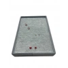 Süet Kumaş Gri Renk 24/17 Cm Batırmalı Piercing - Küpe Tablası