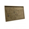 Süet Kumaş Kahve 34-24 Cm Ayaklı 18 Pedli Kolye Tabla Stand