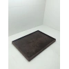 Süet Kumaş Kahve Renk 34/24 cm Takı Servis Sunum Tablası