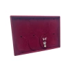 Süet Kumaş Bordo 34-24 Cm Ayaklı 8 Pedli Kolye Tabla Stand