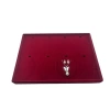 Süet Kumaş Bordo 34-24 Cm Ayaklı 8 Pedli Kolye Tabla Stand