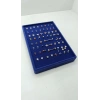 Süet Kumaş Lacivert Renk 24/17 Cm Batırmalı Piercing - Küpe Tablası