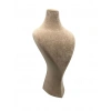 Süet Kumaş Lidya Manken Sütlü Kahve Renk 42/20 Cm Kolye Gerdanlık Takı Sergileme Mankeni