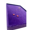 Süet Kumaş Mor Renk 24/17 Cm Batırmalı Piercing - Küpe Tablası