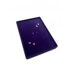 Süet Kumaş Mor Renk 24/17 Cm Batırmalı Piercing - Küpe Tablası