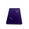 Süet Kumaş Mor Renk 24/17 Cm Batırmalı Piercing - Küpe Tablası