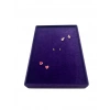 Süet Kumaş Mor Renk 24/17 Cm Batırmalı Piercing - Küpe Tablası