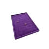 Süet Kumaş Mor Renk 34/24 cm Dikine Tırnaklı Çekmece İci Yüzük Tablası