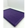 Süet Kumaş Mor Renk 34/24 cm Takı Servis Sunum Tablası