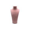 Süet Kumaş Pembe Renk 25/12 Cm Kolye Gerdanlık Zincir Takı Sergileme Mankeni