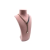 Süet Kumaş Pembe Renk 25/12 Cm Kolye Gerdanlık Zincir Takı Sergileme Mankeni